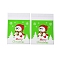 Christmas Theme Plastic Bakeware Bag, with Self-adhesive, for Chocolate, Candy, Cookies, Square, Lawn Green, 130x100x0.2mm, about 100pcs/bag