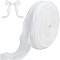 Polyester Organza Ribbons, White, 1-5/8 inch(40mm), about 50 Yards/Skein