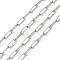 Non-Tarnish 304 Stainless Steel Chains, Paperclip Chains, Drawn Elongated Cable Chains, Soldered, Stainless Steel Color, 10x3.5x0.8mm
