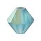 Preciosa® Crystal Beads, Czech Crystal, Bicone(451 69 302 Rondelle), 60100 20019 Indicolite AB Matt, 6mm, Hole: 1mm