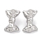 Non-Tarnish 304 Stainless Steel Stud Earrings, Bowknot, Stainless Steel Color, 24x15.5mm