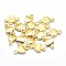 Brass Links Connectors, Cadmium Free & Nickel Free & Lead Free, Heart with Word Love, For Valentine's Day, Real 18K Gold Plated, 10x5.5x2mm, Hole: 1mm