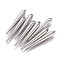 CCB Plastic Beads, Tusk Shape, Platinum, 34.5x4.5x5mm, Hole: 1.5mm