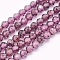 Natural Garnet Beads Strands, Round, Faceted, Purple, 2mm, Hole: 0.5mm, about 174pcs/strand, 15.5 inch(39.5cm)