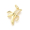 Brass Micro Pave Clear Cubic Zirconia Pendants, with Jump Ring, Long-Lasting Plated, Lead Free & Cadmium Free, Fruit Charms, Real 18K Gold Plated, 16.5x12.5x3mm, Hole: 3.5mm