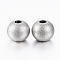 Tarnish Resistant 202 Stainless Steel Textured Beads, Rondelle, Stainless Steel Color, 10x8.5mm, Hole: 3mm