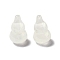 Natural Quartz Crystal Beads, No Hole Beads, Rock Crystal 3D Gourd Shape, 21.5x12.5~13mm