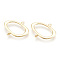 Brass Links Connectors, Cadmium Free & Nickel Free & Lead Free, Real 18K Gold Plated, Ring, 18x15.5x1mm, Hole: 1mm