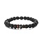 Sparkling Stone Volcano Stone Black Iron Stone Bracelet Couple Bracelet Personalized Bracelet