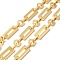 Rack Plating Brass Oval & Ring & Rectangle Link Chains, Unwelded, with Spool, Cadmium Free & Nickel Free & Lead Free, Real 18K Gold Plated & Gunmetal, Link: 17x7x1.5mm, 10x5.5x1.5mm, 7x1.5mm