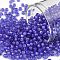 TOHO Round Seed Beads, Japanese Seed Beads, (934) Inside Color Crystal/Wisteria Lined, 8/0, 3mm, Hole: 1mm, about 222pcs/10g