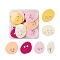 24Pcs 6 Style Acrylic Pendants, 3D Printed, Face, Mixed Color, 4Pcs/Style