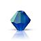 Preciosa® Crystal Beads, Czech Crystal, Bicone(451 69 302 Rondelle), 30240 20019 Cobalt Blue AB Matt, 4mm, Hole: 0.8mm