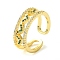 Brass Micro Pave Cubic Zirconia Ring, Long-Lasting Plated, Heart, Sea Green, 7mm,US Size 6(16.5mm)
