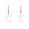 Non-Tarnish Pi Symbol 304 Stainless Steel Dangle Earring, Stainless Steel Color, no size