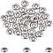 304 Stainless Steel Beads, with Rubber Inside, Slider Beads, Rondelle, Stainless Steel Color, 6x3mm, Rubber Hole: 2mm, 30pcs/box