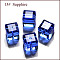 K9 Glass, Imitation Austrian Crystal Beads, Grade AAA, Faceted, Cube, Blue, 5~5.5x5~5.5x5~5.5mm(size within the error range of 0.5~1mm), Hole: 0.7~0.9mm