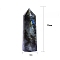 Point Tower Natural Labradorite Home Display Decoration, Healing Stone Wands, for Reiki Chakra Meditation Therapy Decos, Hexagon Prism, 100x30mm
