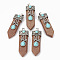 Synthetic Goldstone Pendants, with Alloy Findings, Sword, Antique Silver, 49~55x16x10~11mm, Hole: 6.5x3mm