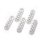 Tarnish Resistant 201 Stainless Steel Links connectors, Stainless Steel Color, 40x11.5x0.6mm