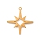 201 Stainless Steel Pendants, Laser Cut, Star Charm, Golden, 30.5x29x1mm, Hole: 1.8mm