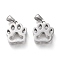 Non-Tarnish 304 Stainless Steel Pendants, Manual Polishing, Hollow, Dog Footprint, Stainless Steel Color, 17x15x3.5mm, Hole: 3x6mm
