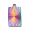 Ion Plating(IP) 304 Stainless Steel Pendants, Rectangle Charm, Rainbow Color, 21x11.5x1.9mm, Hole: 1.8mm