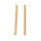 Ion Plating(IP) 304 Stainless Steel Pendants, Cuboid/Bar Charm, Real 18K Gold Plated, 32.5x2.5x2mm, Hole: 1.4mm