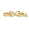 Brass Fold Over Clasps, Lead Free & Cadmium Free, Long-Lasting Plated, Rack Plating, Infinity, Real 18K Gold Plated, 33mm