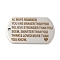 Non-Tarnish 201 Stainless Steel Pendants, Message Charms, Oval with Word Charms, Stainless Steel Color, 49x28x2mm, Hole: 3mm