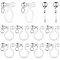 40Pcs 304 Stainless Steel Clip-on Earring Component, with Plastic and Loops, Stainless Steel Color, 11x11x3mm, Hole: 1.6mm