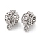 Brass Micro Pave Cubic Zirconia Tube Bails, Cadmium Free & Nickel Free & Lead Free, Platinum, 10.5x8x6mm, Hole: 1.2mm, Inner Diameter: 3.8mm