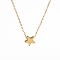 Minimalist Stainless Steel Pendant Necklaces for Fashion Women, Golden, Star, 15.94 inch(40.5cm)