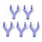 Rack Plating Spray Painted Alloy 2-Loop Link Pendants, Letter Charms, Lead Free & Nickel Free & Cadmium Free, Letter.Y, 13.5x9x1.5mm, Hole: 2mm