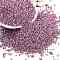 Electroplate Glass Seed Beads, Metallic Colours, Cylinder, Orchid, 1.6x1.3mm, Hole: 0.8mm, about 60000pcs/pound