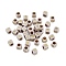 Opaque Acrylic Beads, Cube with Letter, Golden Metal Enlaced, WhiteSmoke, 6x6x9mm, Hole: 3mm, about 3125pcs/500g