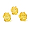 Glass Beads, Fox, Yellow, 20x19x15mm, Hole: 1.2mm