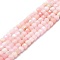 Natural Pink Opal Beads Strands, Faceted, Cube, 2x2x2mm, Hole: 0.6mm, about 182pcs/strand, 15.16''~15.55''(38.5~39.5cm)