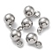 Tarnish Resistant 304 Stainless Steel Pendants, Round, Stainless Steel Color, 9x6mm, Hole: 2mm