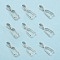 Brass Ice Pick Pinch Bails, Silver, 20x9mm