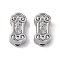 Brass Beads, Cadmium Free & Nickel Free & Lead Free, Jade Ruyi, Platinum, 13x6.5x5mm, Hole: 1.6mm