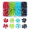 8 Style Bicone AB Color Plated Eco-Friendly Transparent Acrylic Beads, Mixed Color, 4~6x4~6mm, Hole: 1mm