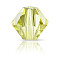 Preciosa® Crystal Beads, Czech Crystal, Bicone(451 69 302 Rondelle), 80250 Acid Yellow, 5mm, Hole: 1mm