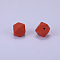 Hexagonal Silicone Focal Beads, Chocolate, 23x17.5x23mm, Hole: 2.5mm