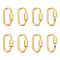 8Pcs 304 Stainless Steel Screw Carabiner Lock Charms, for Necklaces Making, Oval, Golden, 21x11x4mm, Screw: 7x4mm, 8pcs