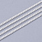 Spray Painted Brass Curb Chains, with Spool, Soldered, Floral White, 1.7x1.2x0.3mm, about 100yard/roll
