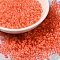 12/0 Transparent Glass Seed Beads, Inside Colours, Round Hole, Round, Orange Red, 1.5~2mm, Hole: 1mm