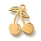 201 Stainless Steel Pendants, Fruit Charms, Cherry, 12.5x10x1mm, Hole: 1.2mm