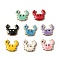 304 Stainless Steel Enamel Charms, Golden, Mixed Color, Crab, 10x11x2.5mm, Hole: 0.8mm