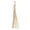 Brass Big Tassel Pendants, Real 14K Gold Plated, 60x4mm, Hole: 1.6mm